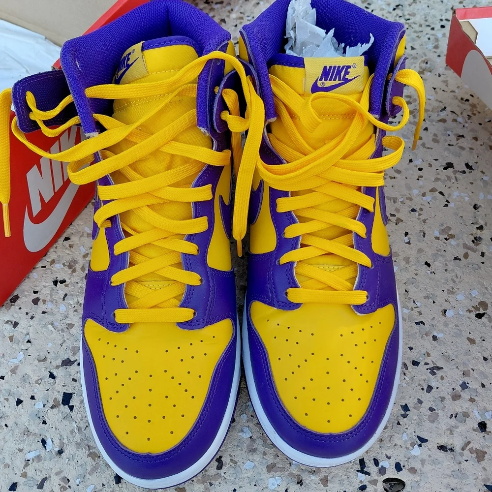 Nike Dunk Retro High Sneakers Lakers MB‎